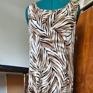 Animal print sleeveless dress, XL, Perfect for an evening out.